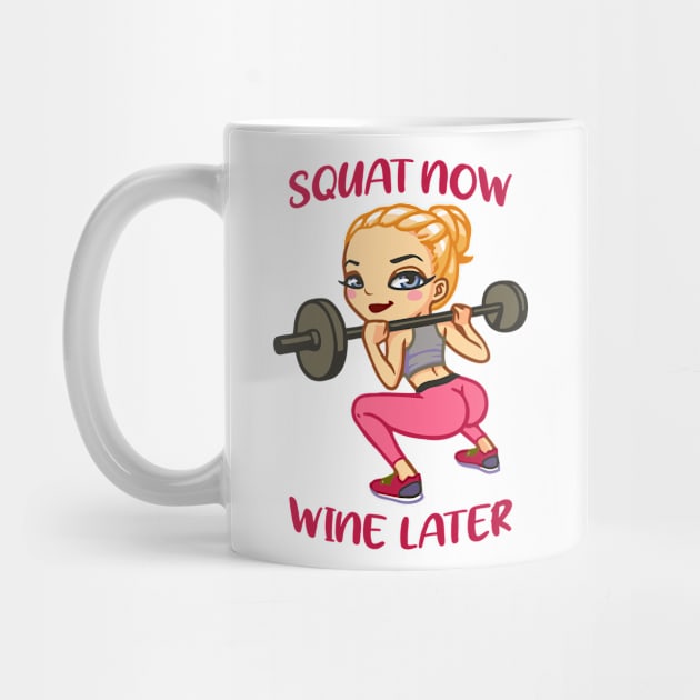 Squat now Wine later by Snowman store